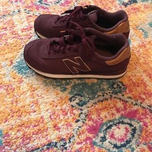 Maroon and Gold New Balance Sneakers
